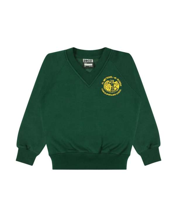 Girls V-Neck Sweatshirt Emb Logo